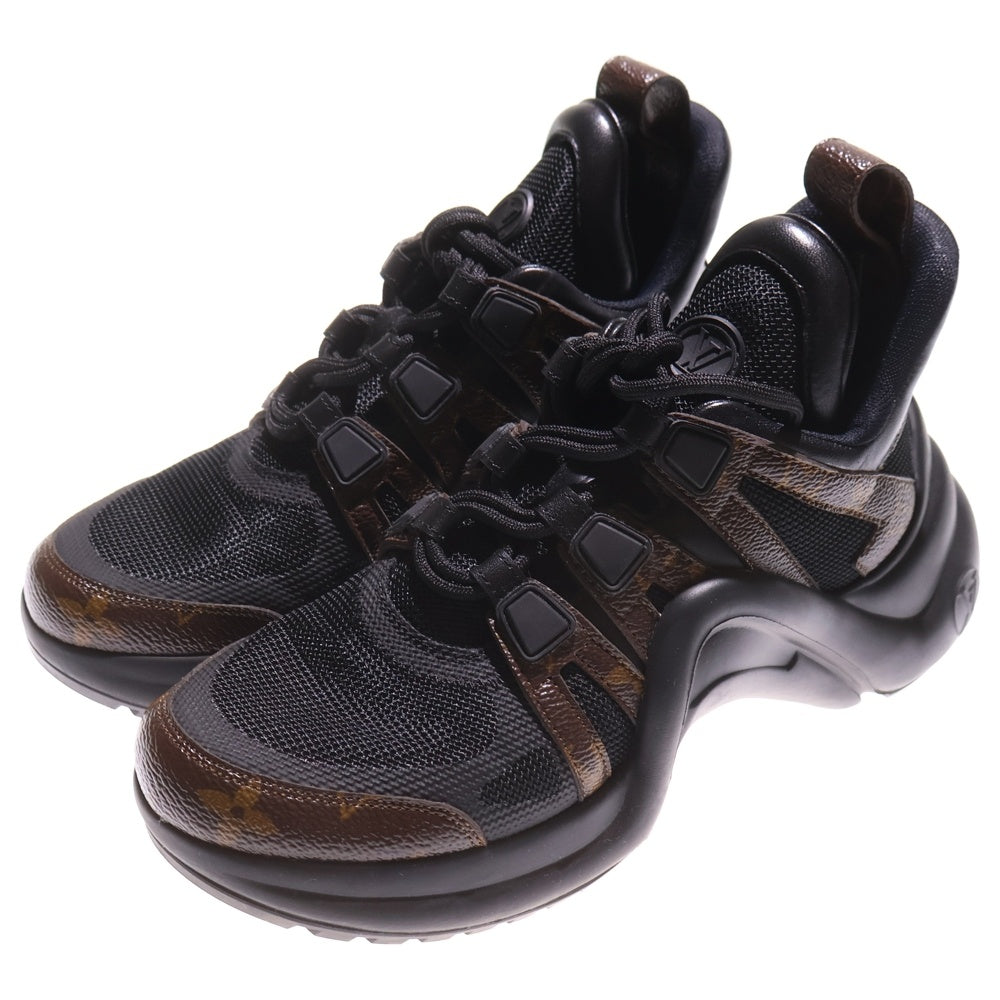 LOUIS VUITTON(ルイヴィトン) アークライトライン モノグラム PVC レザー メッシュ ハイカット シューズ スニーカー ブラック/ブラウン レディース 1A43LH