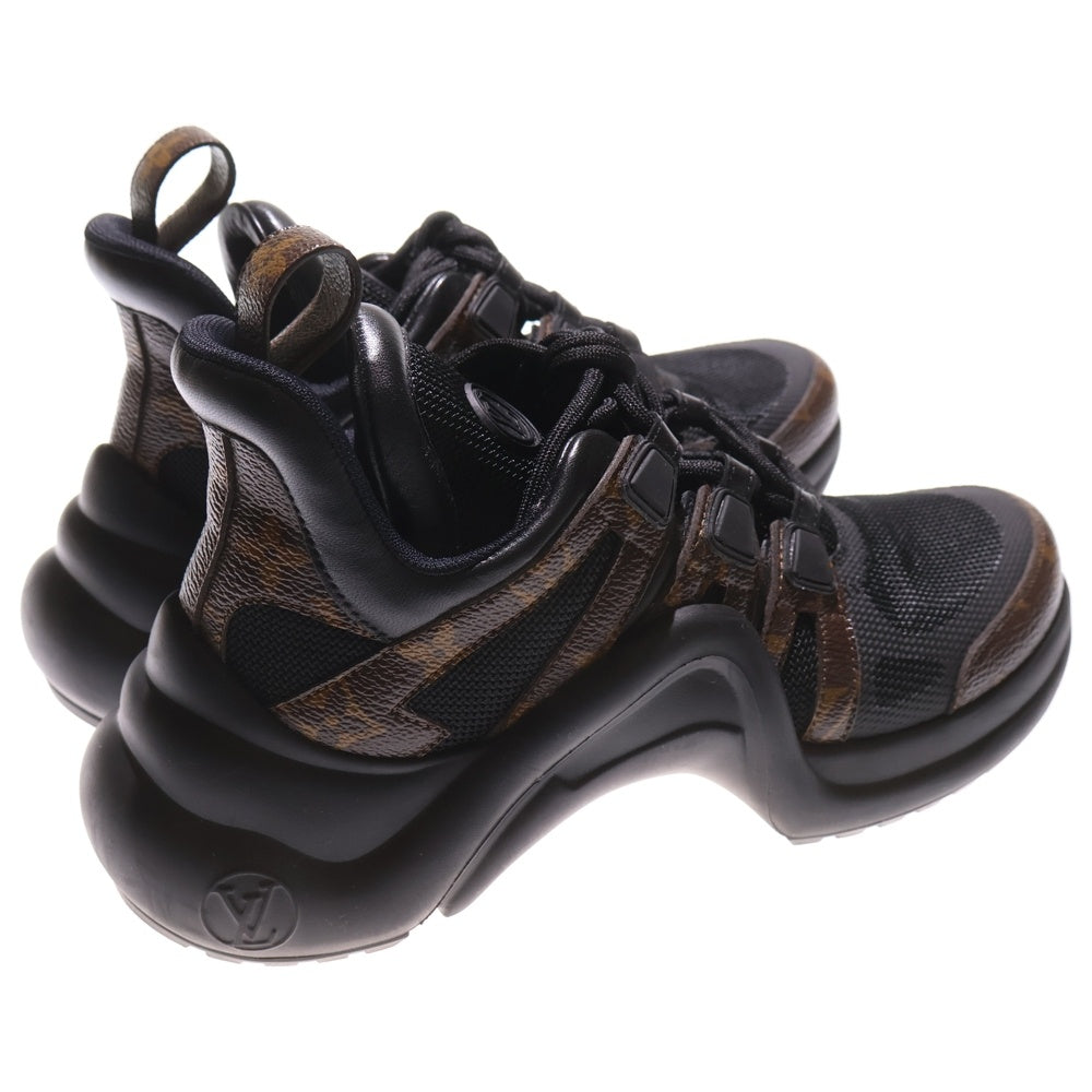 LOUIS VUITTON(ルイヴィトン) アークライトライン モノグラム PVC レザー メッシュ ハイカット シューズ スニーカー ブラック/ブラウン レディース 1A43LH