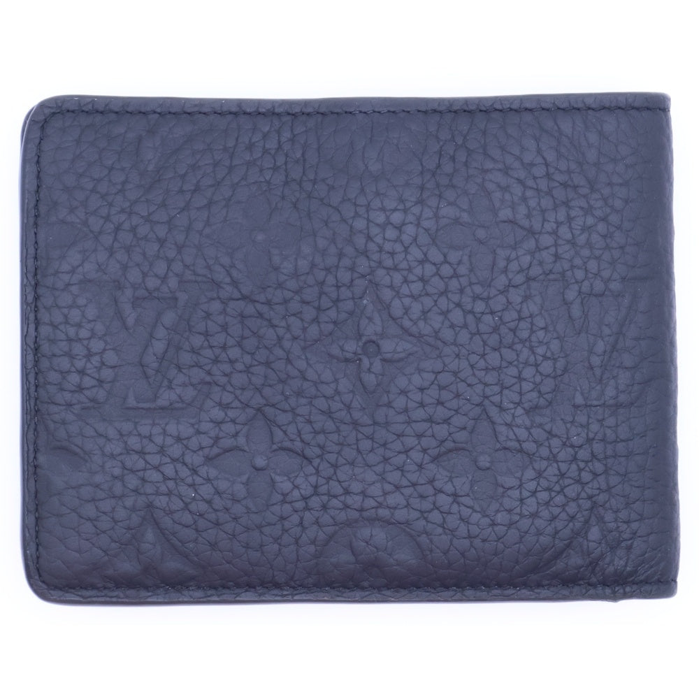 LOUIS VUITTON(ルイヴィトン) ポルトフォイユ ミュルティプル モノグラム トリヨン ノワール エンボスレザー コンパクトウォレット 二つ折り財布 札入れ カードケース ブラック M82072
