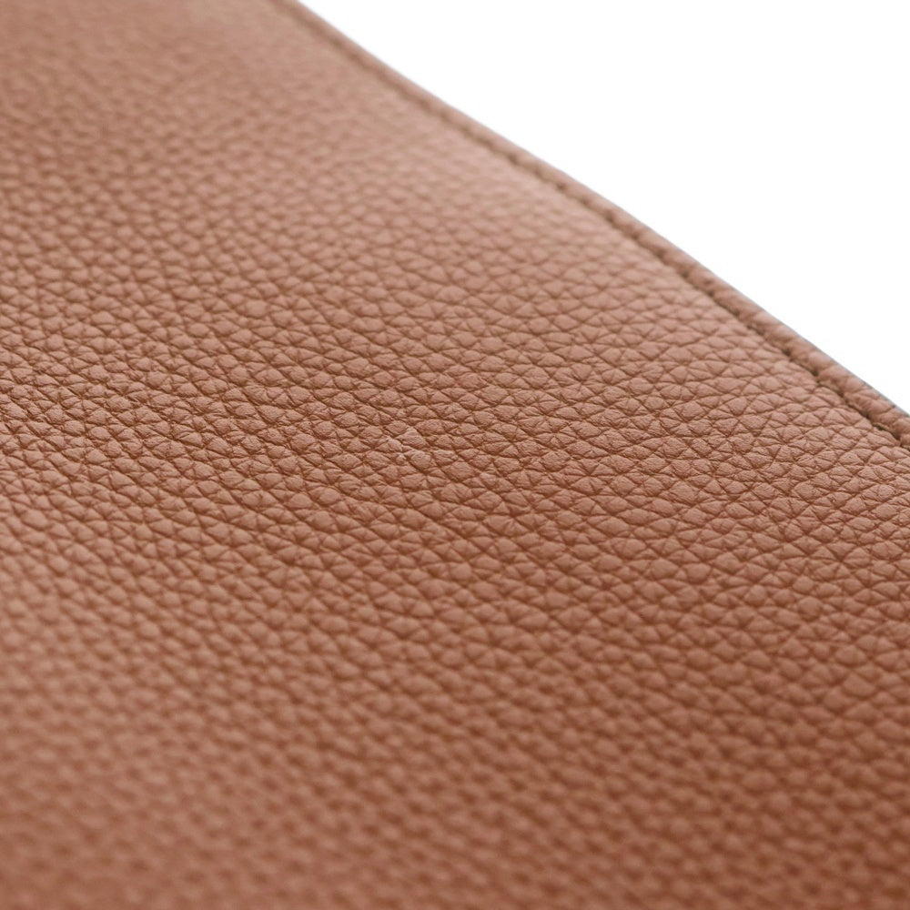 Salvatore Ferragamo(サルヴァトーレ フェラガモ) ガンチーニ レザー クラッチ セカンドバッグ シルバー金具 ブラウン レディース