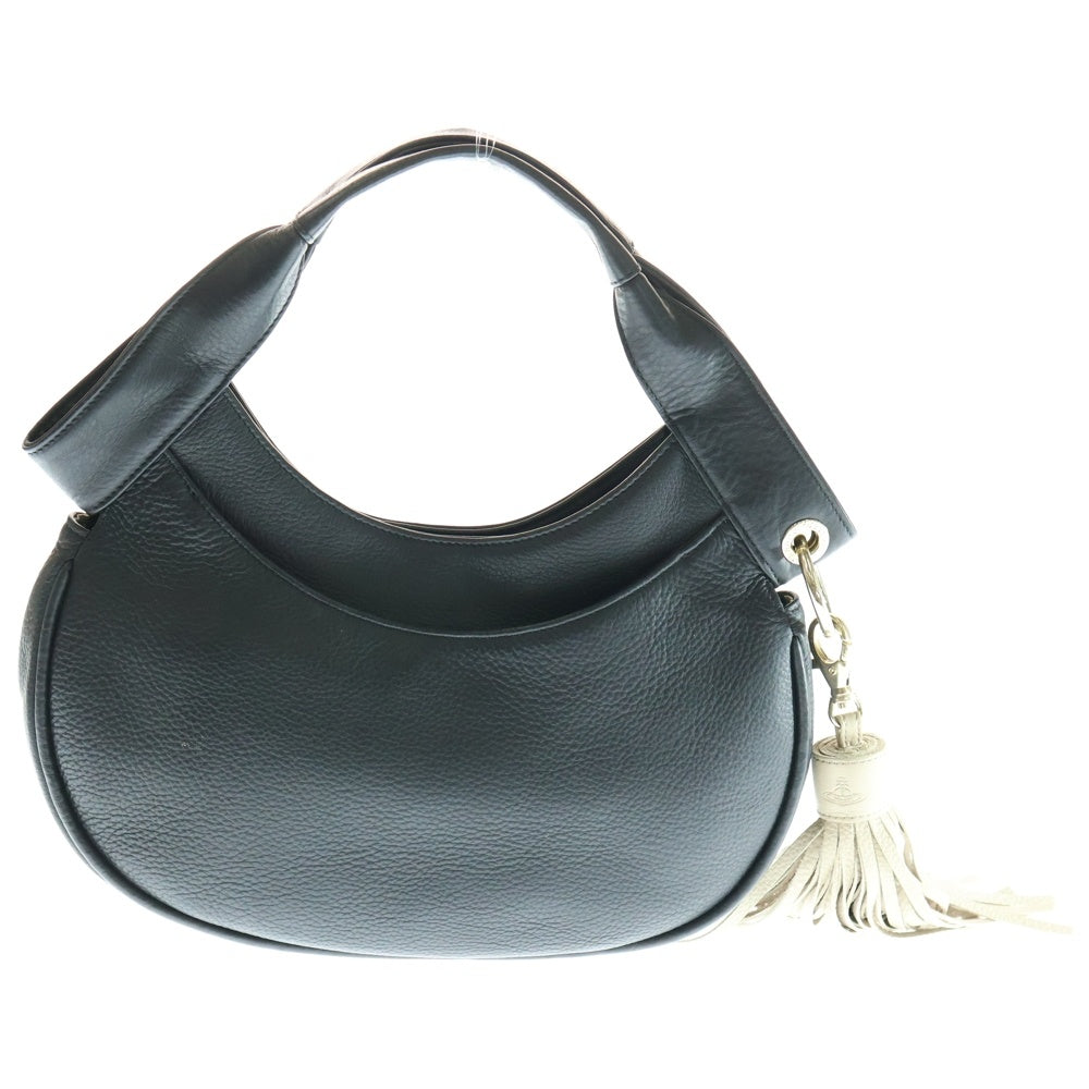 Vivienne Westwood(ヴィヴィアンウエストウッド) ハンドバッグ フリンジ ブラック レザー