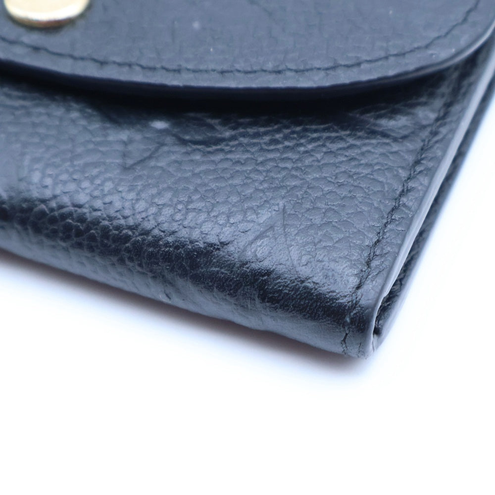 LOUIS VUITTON(ルイヴィトン) モノグラム・アンプラント ポルトモネ・ロザリー ミニ ノワール レザー M81455 ICタイプ 財布 ウォレット レディース