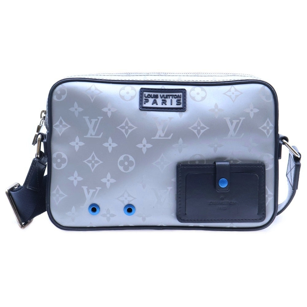 LOUIS VUITTON(ルイヴィトン) モノグラム・ギャラクシー サテライトアルファメッセンジャーバッグ ショルダーバッグ ネイビー×シルバー M44169 シルバー金具