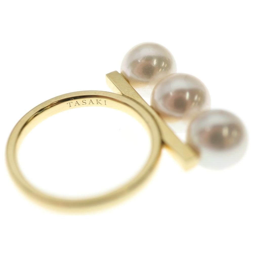 28/美品 田崎真珠 タサキ K18YG バランスネオ パール リング 指輪 TASAKI(タサキ) バランス ネオ リング パール イエローゴールド Au750