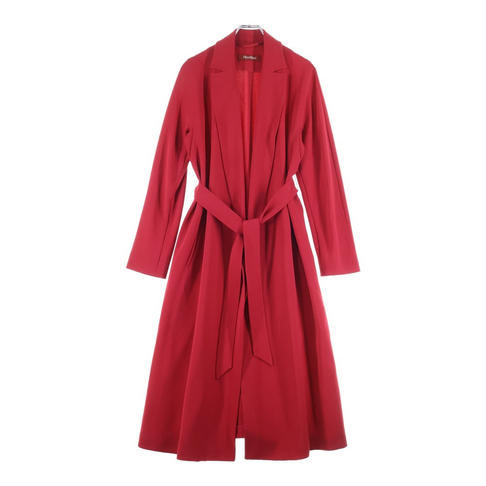 Max Mara(マックスマーラ) トリアセテート テーラードカラー ガウン ロング コート レッド レディース 612106976 07