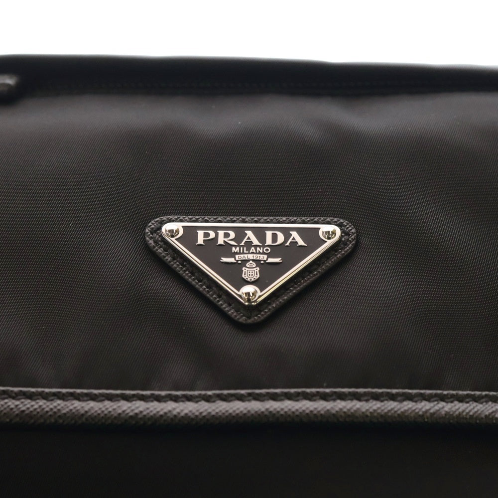 PRADA(プラダ) テスート リナイロン ショルダーバッグ ブラック ナイロン×レザー 2VD066 シルバー金具