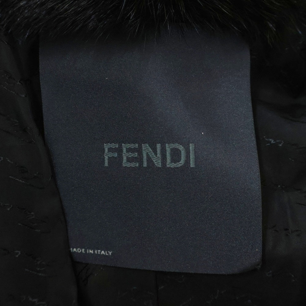 【専用】FENDI 黒 ファーコート ロゴ入り 専用】FENDI 黒 ファーコート ロゴ入り 専用】FENDI 黒 ファーコート