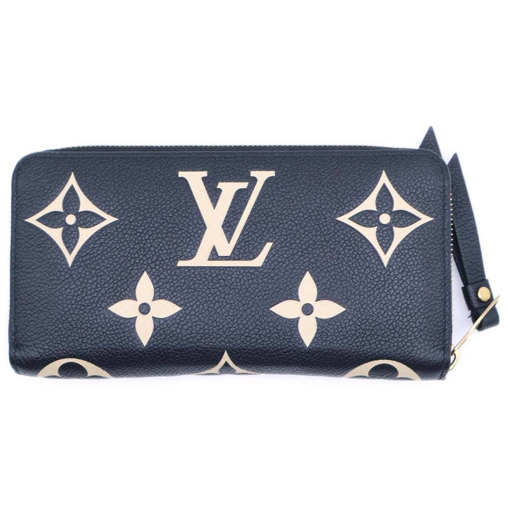 LOUIS VUITTON(ルイヴィトン) モノグラム・アンプラント ジッピー・ウォレット ロングウォレット 長財布 バイカラー ブラック×ベージュ レザー M80481 ゴールド金具
