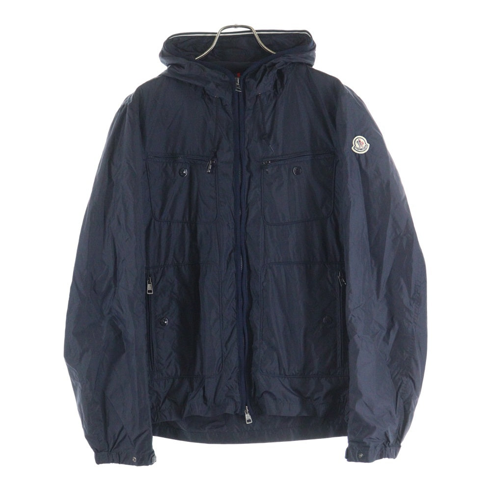 MONCLER(モンクレール) ADAM アダム ワッペンロゴ フーデッド ジップアップ ナイロンジャケット ネイビー 210914115205 68352