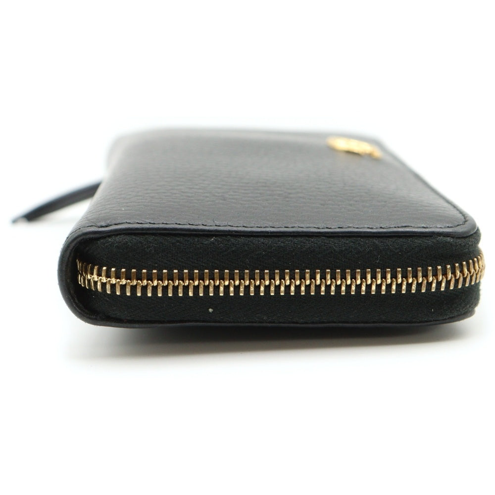 GUCCI(グッチ) GGマーモント ラウンドファスナー ロングウォレット カードケース 長財布 ブラック レザー 456117 ゴールド金具