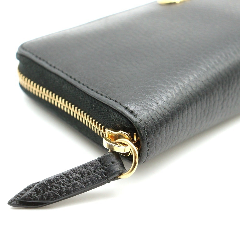 GUCCI グッチ GGマーモント ラウンドファスナー長財布（ブラック） GUCCI(グッチ) GGマーモント ラウンドファスナー ロングウォレット