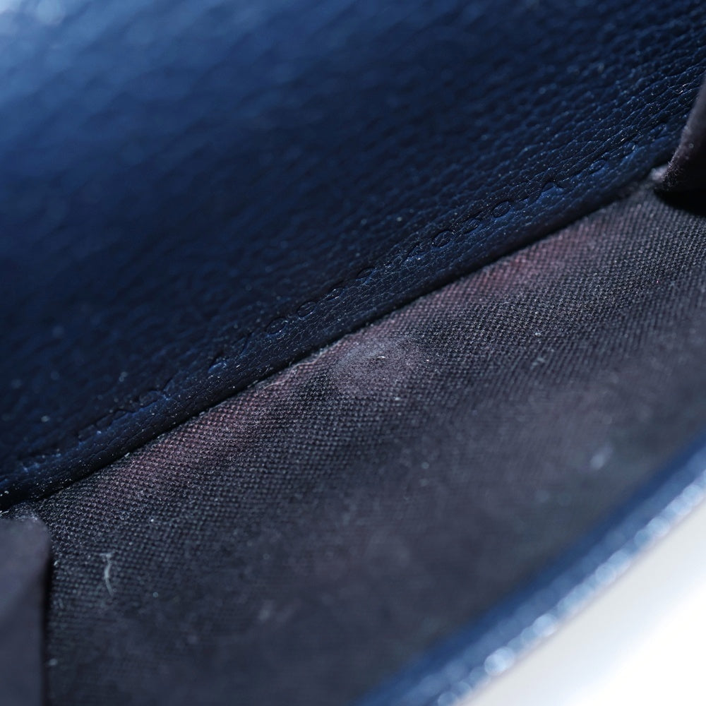 BALENCIAGA(バレンシアガ) 三つ折り財布 エッジシティ ミニウォレット コンパクトウォレット 三つ折り財布 ネイビー レザー 470059 ゴールド金具