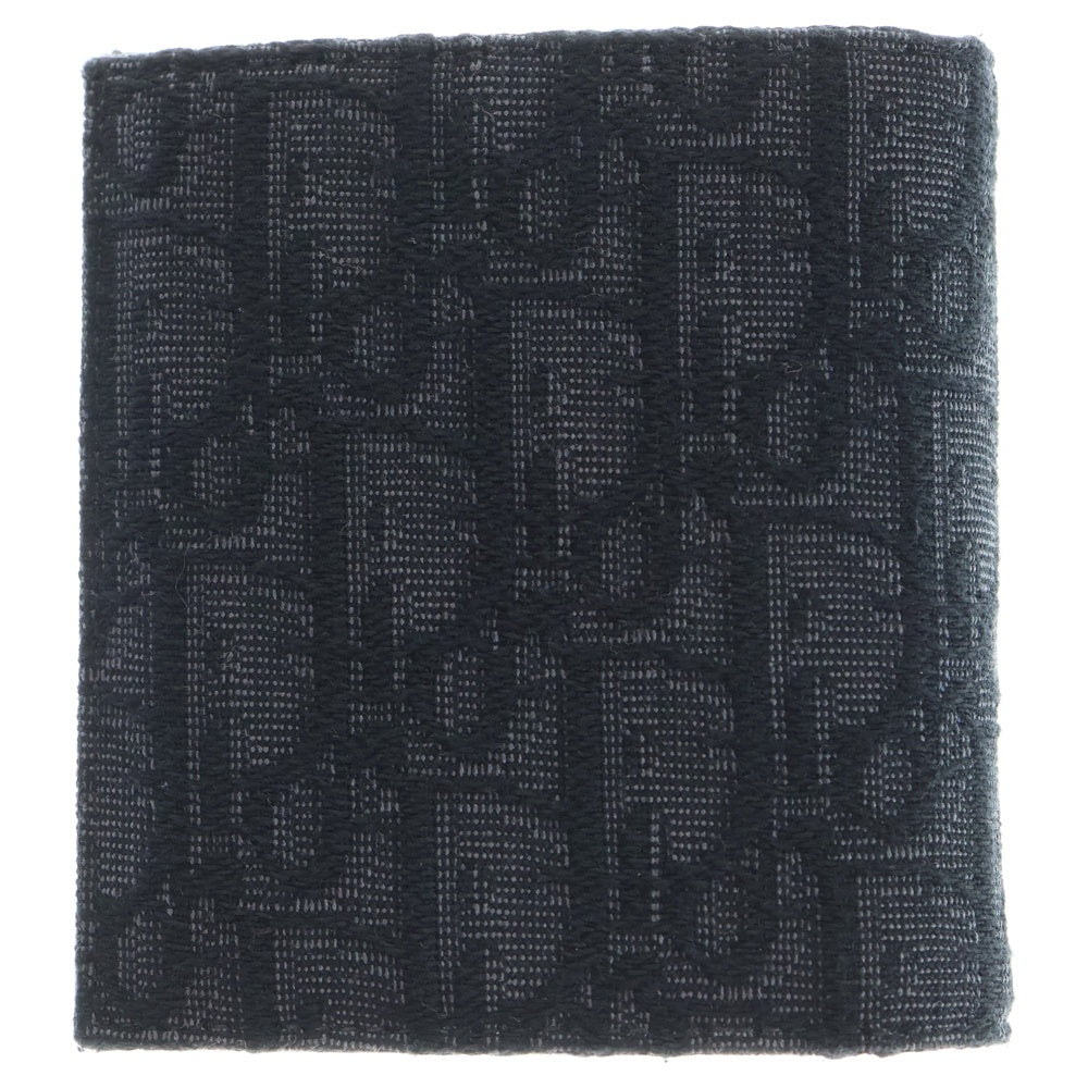 Christian Dior(クリスチャンディオール) オブリーク ジャガード 二つ折り財布 コンパクトウォレット ブラック 2OBBC027YSE_H03E