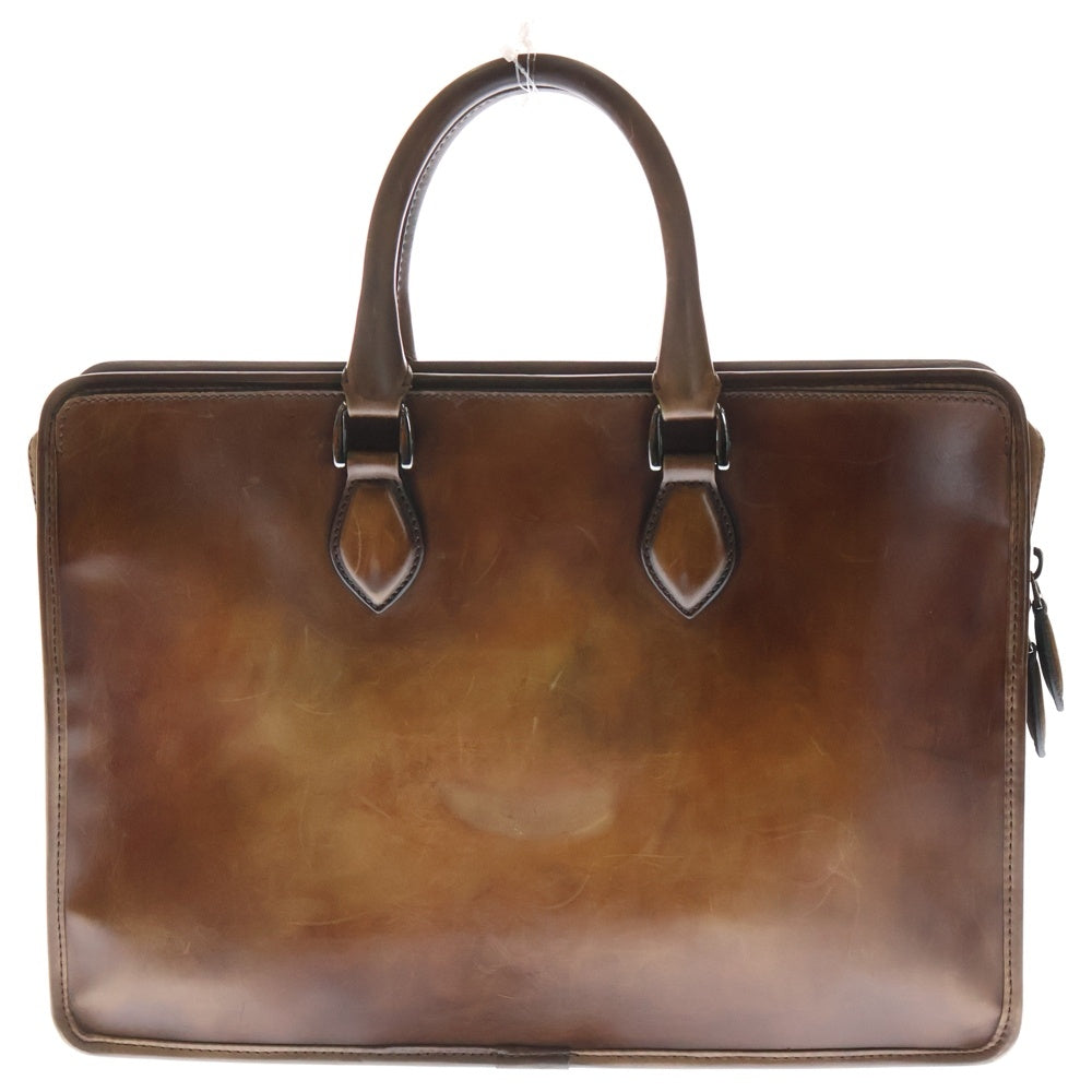 Berluti(ベルルッティ) アンジュール カリグラフィ ブリーフケース ビジネスバッグ ブラウン レザー レディース