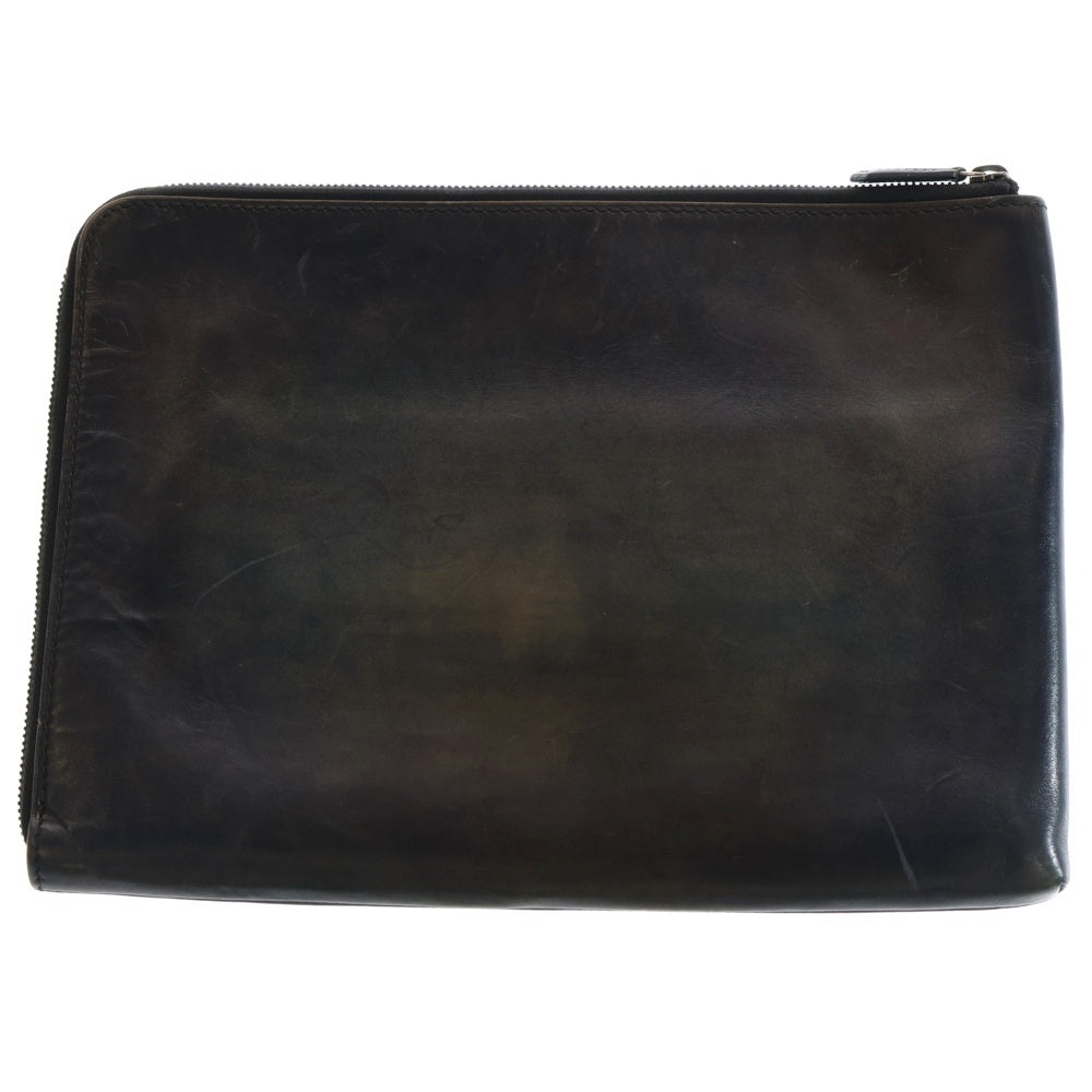 Berluti(ベルルッティ) ニノ カリグラフィ レザークラッチバッグ ブラック