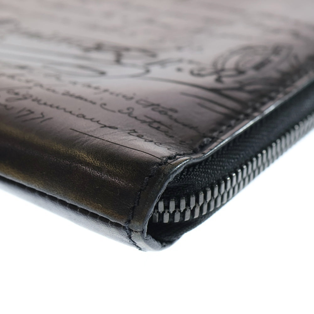 Berluti(ベルルッティ) ニノ カリグラフィ レザークラッチバッグ ブラック