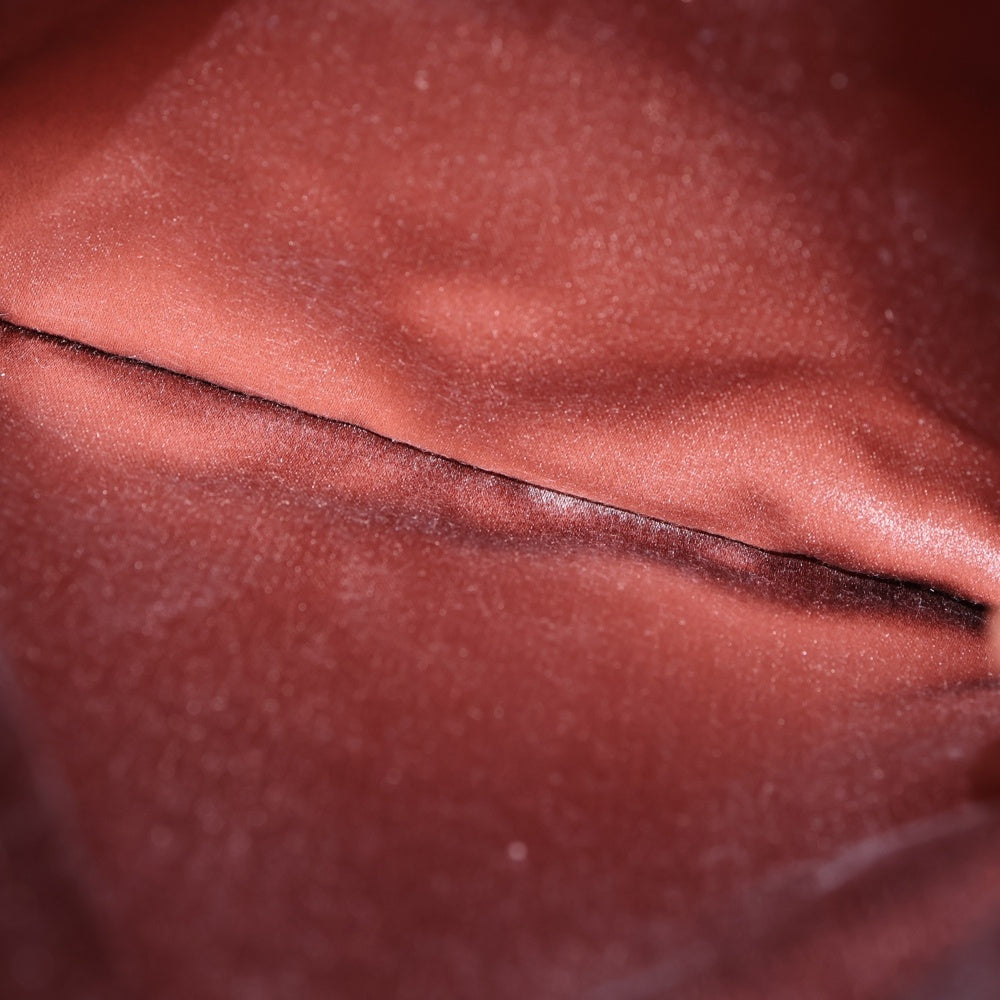 miumiu(ミュウミュウ) 巾着 ドローストリングバッグ ミニバッグ ポーチ ケース ピンク サテン×レザー 5NG010 ゴールド金具 レディース