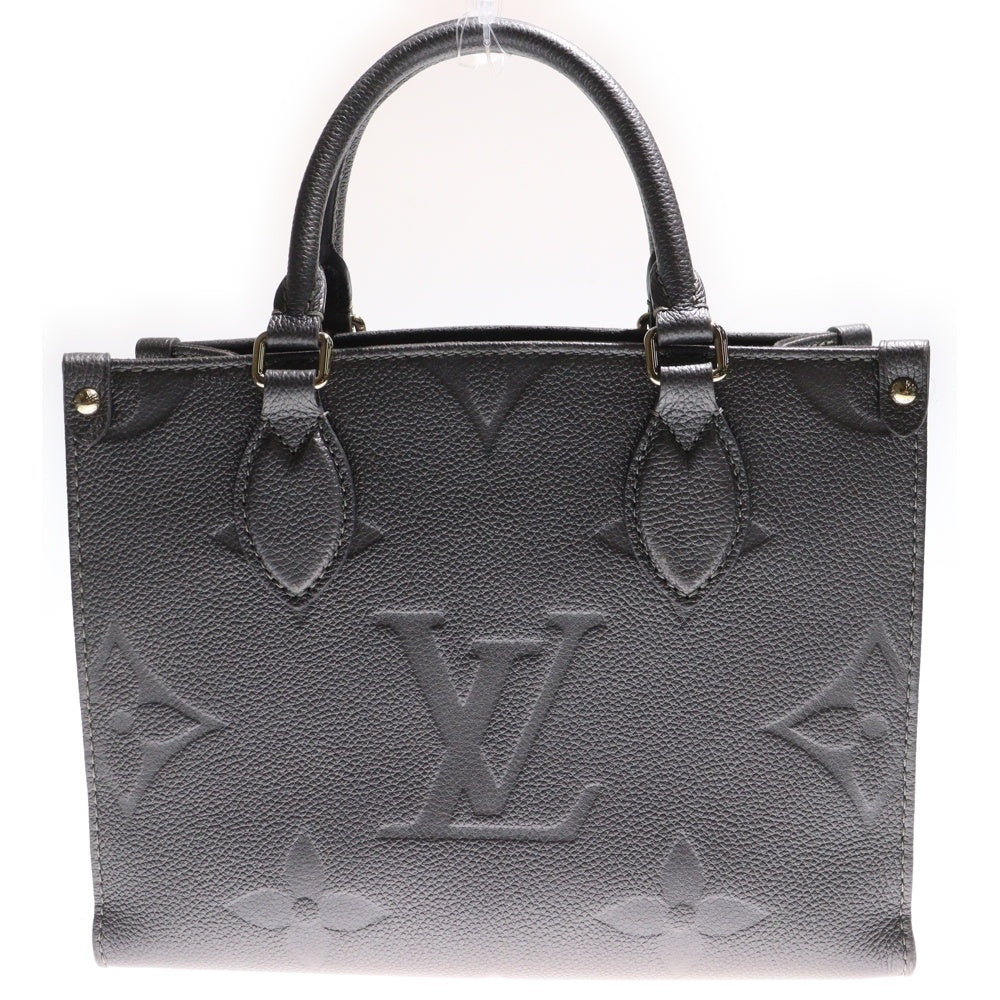 LOUIS VUITTON(ルイヴィトン) モノグラムアンプラント オンザゴーPM 2WAYハンドバッグ ショルダーバッグ ガンメタルグレー レザー M12886 ゴールド金具