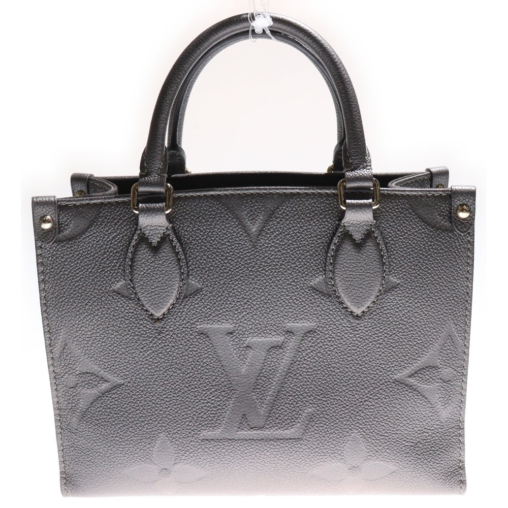LOUIS VUITTON(ルイヴィトン) モノグラムアンプラント オンザゴーPM 2WAYハンドバッグ ショルダーバッグ ガンメタルグレー レザー M12886 ゴールド金具