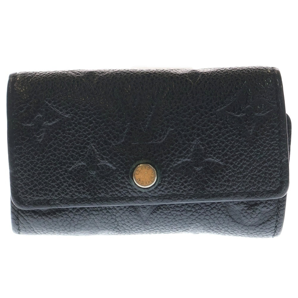 LOUIS VUITTON(ルイヴィトン) モノグラム アンプラント ミュルティクレ6 6連キーケース ブラック レザー M64421 ゴールド金具 レディース