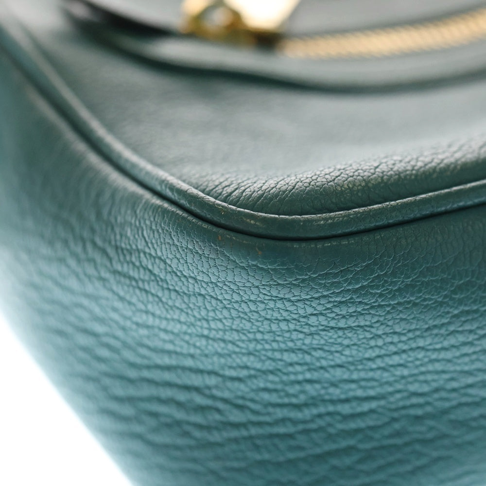 miumiu(ミュウミュウ) マドラス ショルダーバッグ ミニバッグ ターコイズブルー レザー 5BH139 ゴールド金具