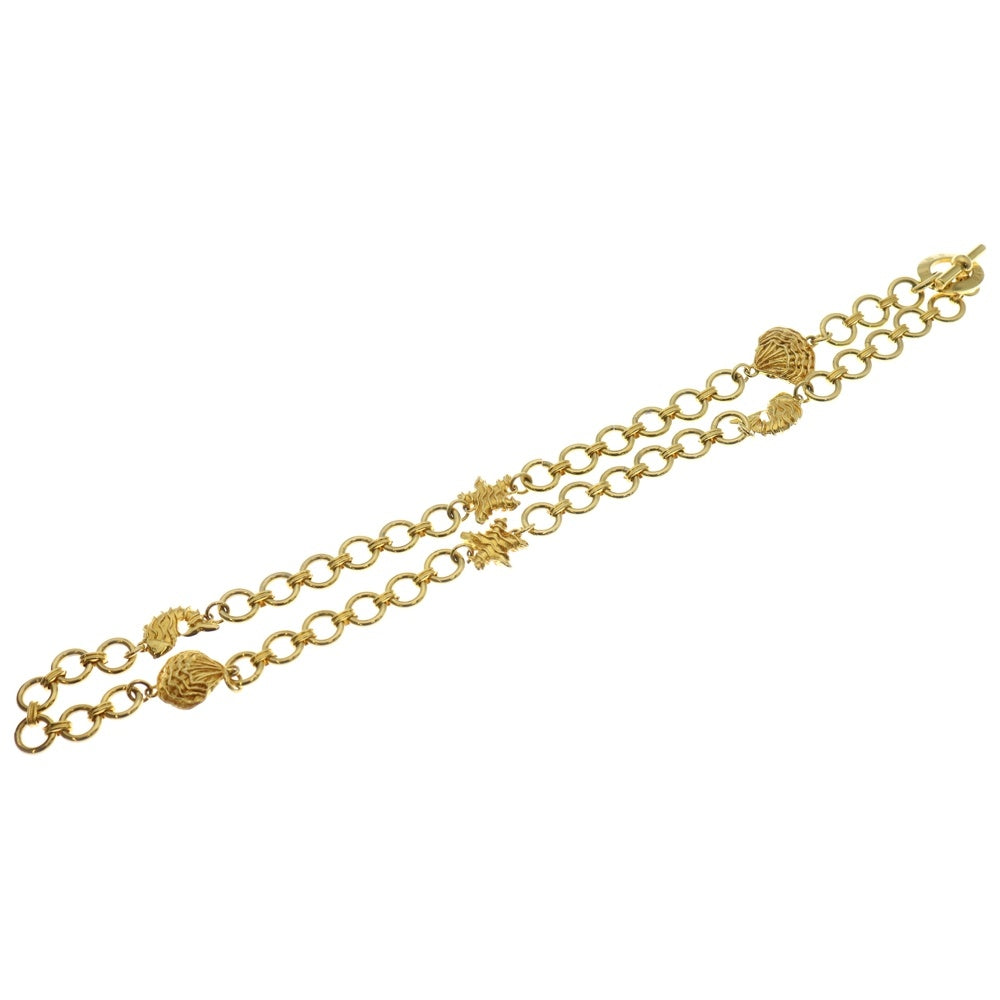 未使用　CELINE セリーヌ ヴィンテージ ゴールドチェーン　ワンピース CELINE - セリーヌ CELINE ヴィンテージ ワンピース 金ボタン チェーン