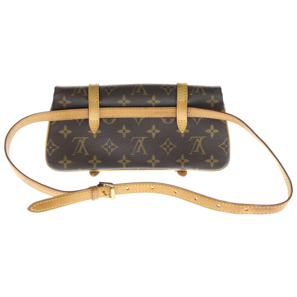 LOUIS VUITTON(ルイヴィトン) モノグラム マレル ショルダーバッグ ウエストバッグ ボディバッグ ブラウン レザー×PVC M51159 ゴールド金具 レディース