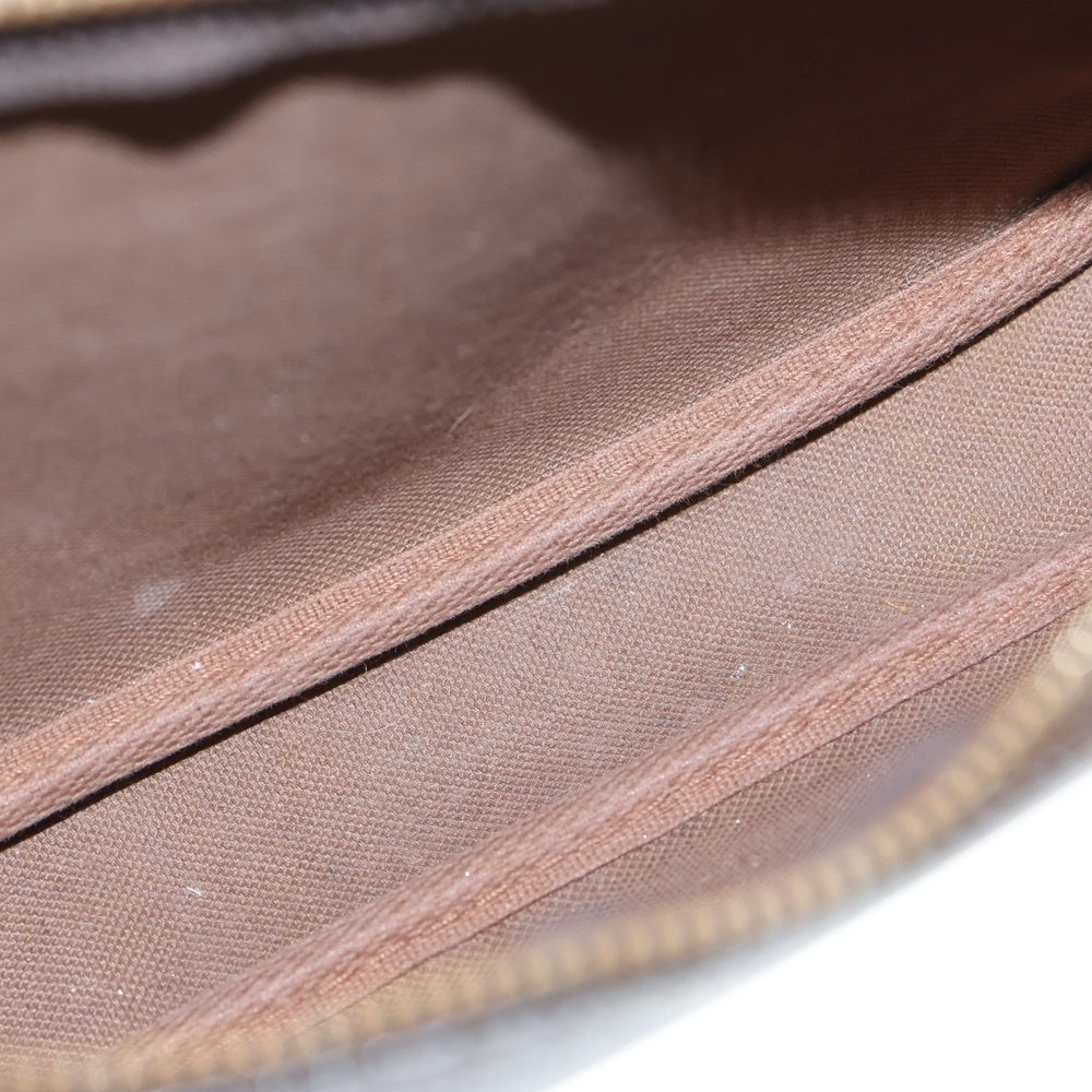 LOUIS VUITTON(ルイヴィトン) モノグラム ポシェットアクセソワール ミニバッグ ハンドバッグ ケース ポーチ ブラウン レザー×PVC M51980 ゴールド金具 レディース