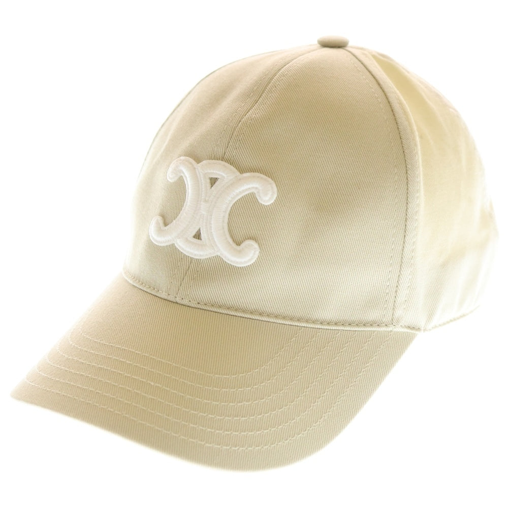 CELINE(セリーヌ) トリオンフ ロゴベースボールキャップ 帽子 ベージュ 2AUT6234X