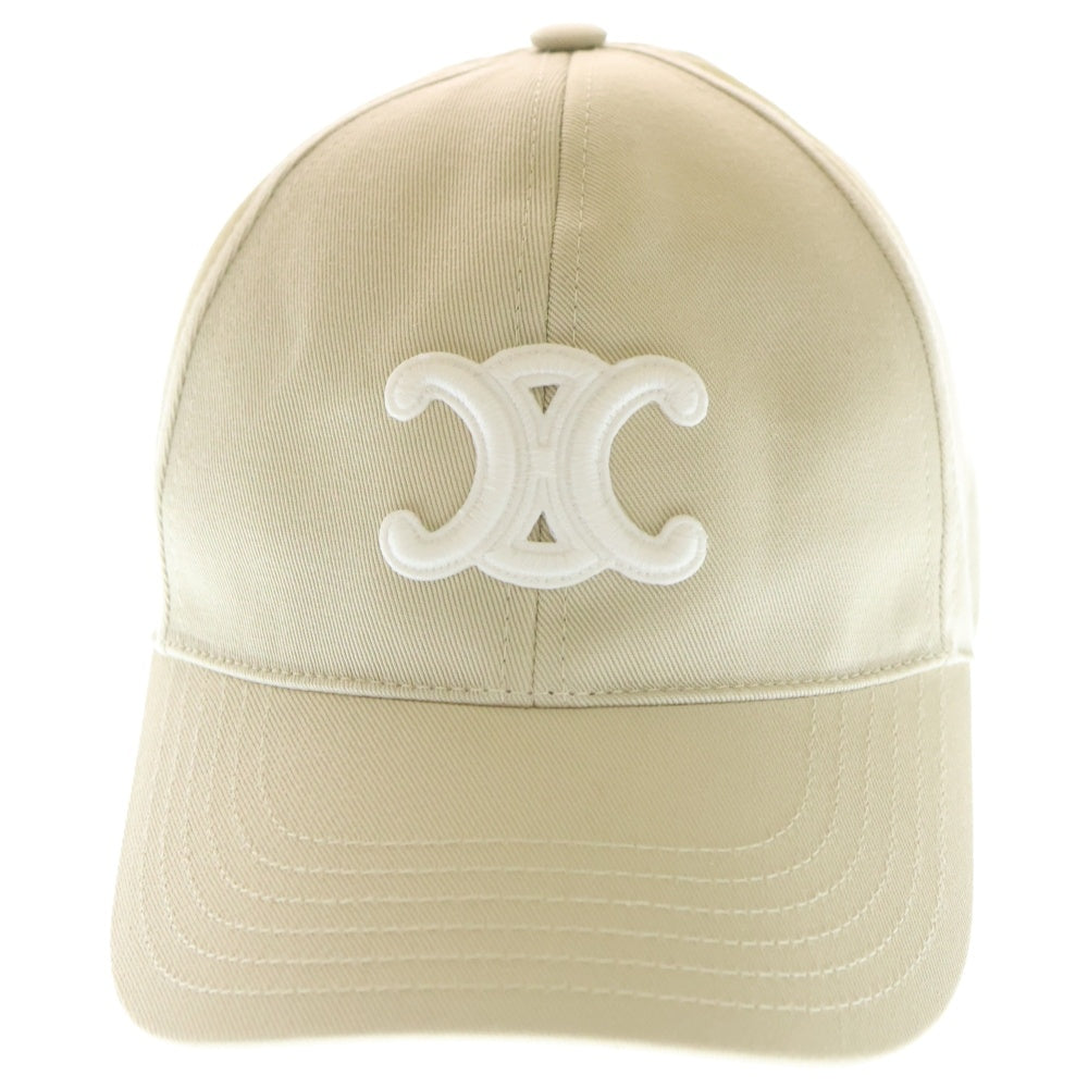 CELINE(セリーヌ) トリオンフ ロゴベースボールキャップ 帽子 ベージュ 2AUT6234X