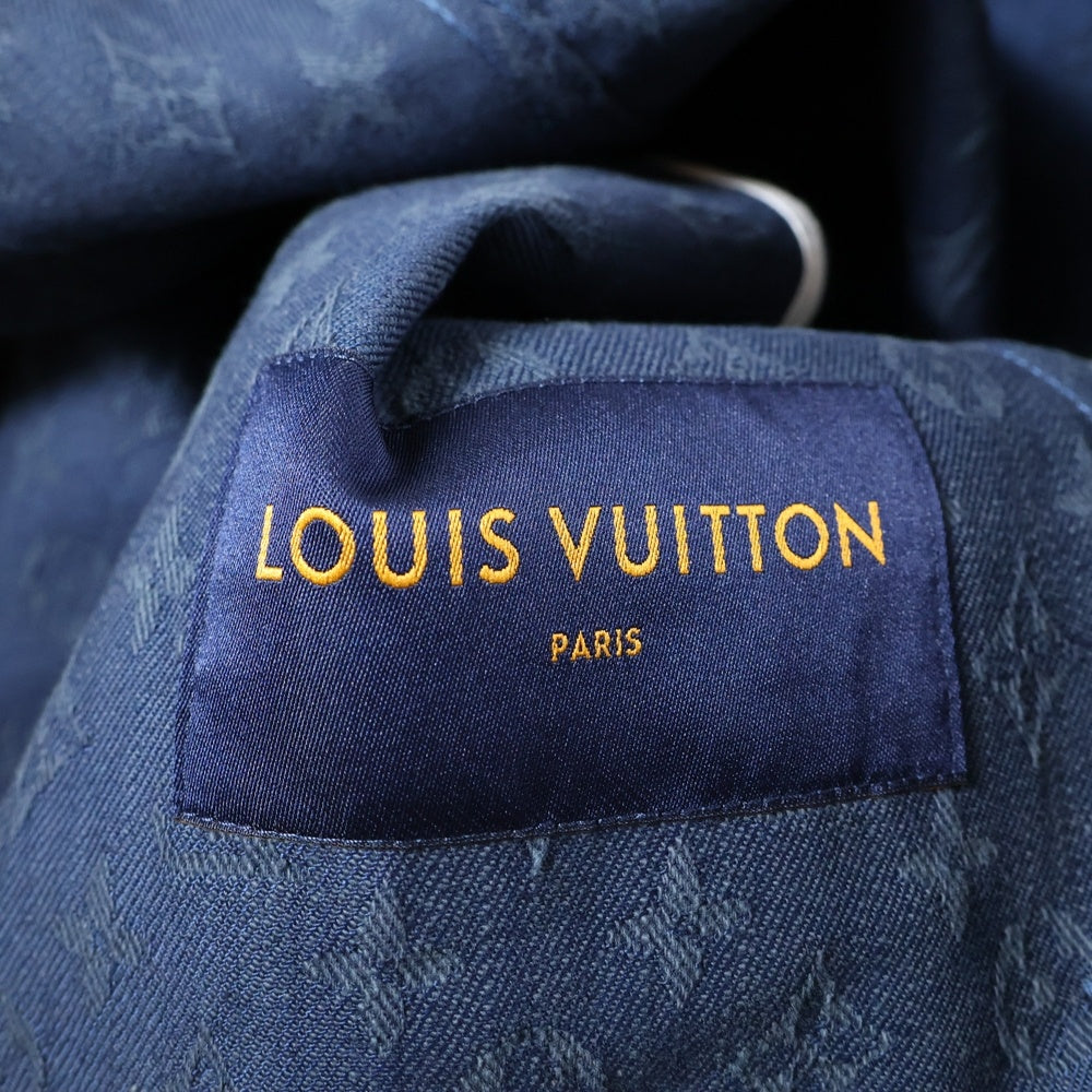 LOUIS VUITTON(ルイヴィトン) 19AW モノグラム総柄ジャガード デニム トラッカージャケット ネイビー RM192M QJQ HHA20W