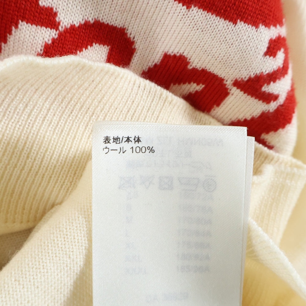 LOUIS VUITTON(ルイヴィトン) 22SS ×NIGO ニゴー インタルシア ハート ロゴジャガード タートルネック プルオーバー 長袖ニット セーター アイボリー RM221M ZLL HMN05W