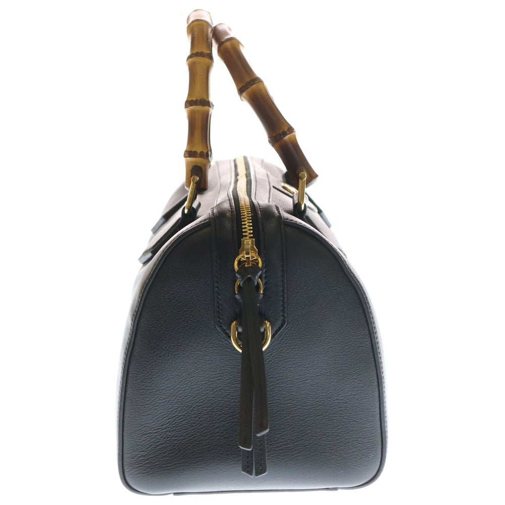 GUCCI(グッチ) ダイアナ バンブー ボストンバッグ 2WAY レザーハンドバッグ ショルダーバッグ ブラック 655663 レディース