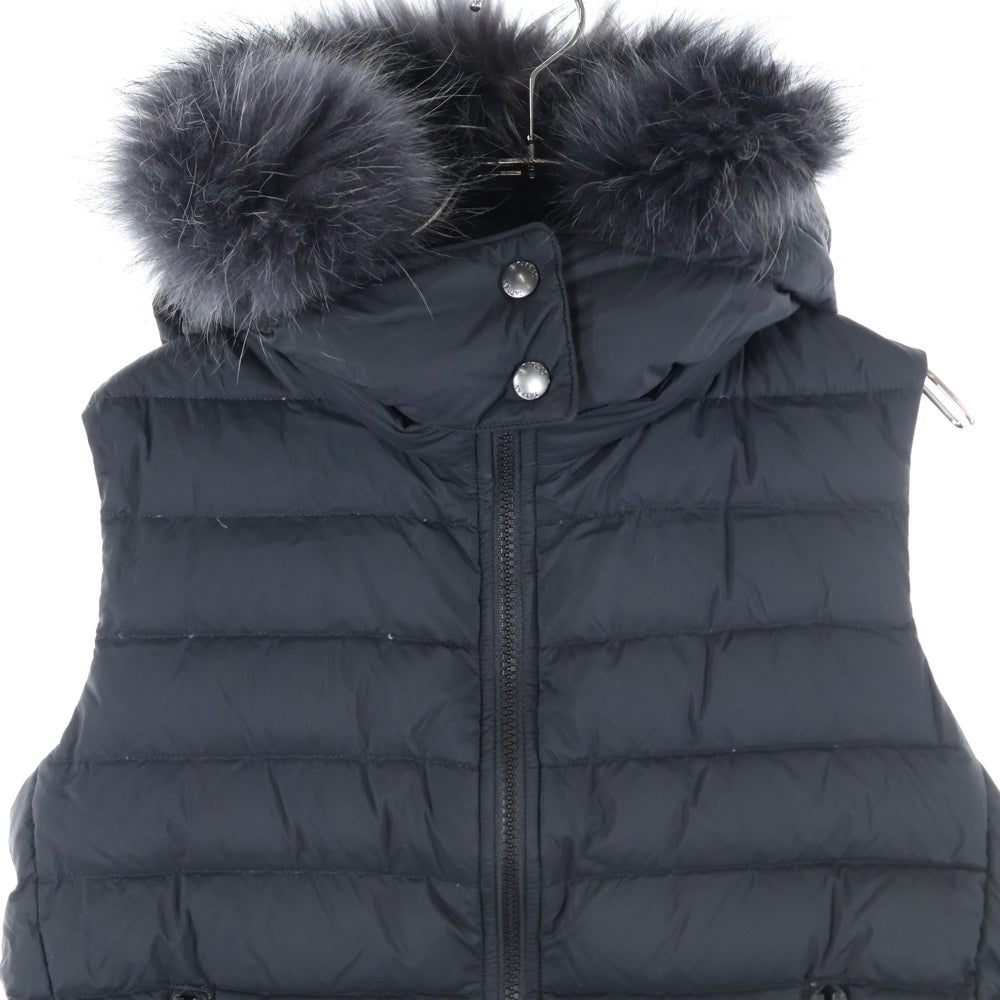 TATRAS(タトラス) ORSIERA オルシエラ ファー フーデッド ジップアップ ダウンベスト ブラック レディース LTAT23A4900-D