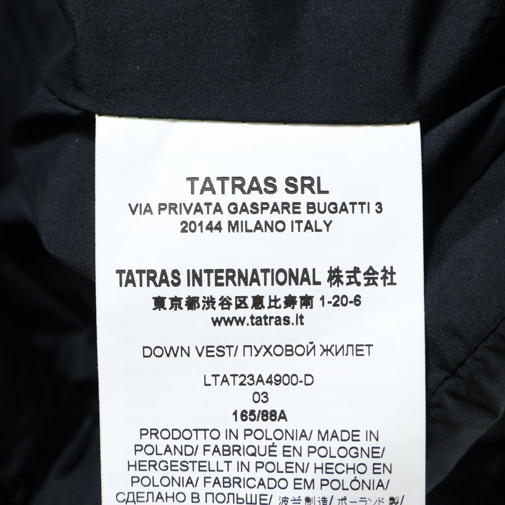 TATRAS(タトラス) ORSIERA オルシエラ ファー フーデッド ジップアップ ダウンベスト ブラック レディース LTAT23A4900-D