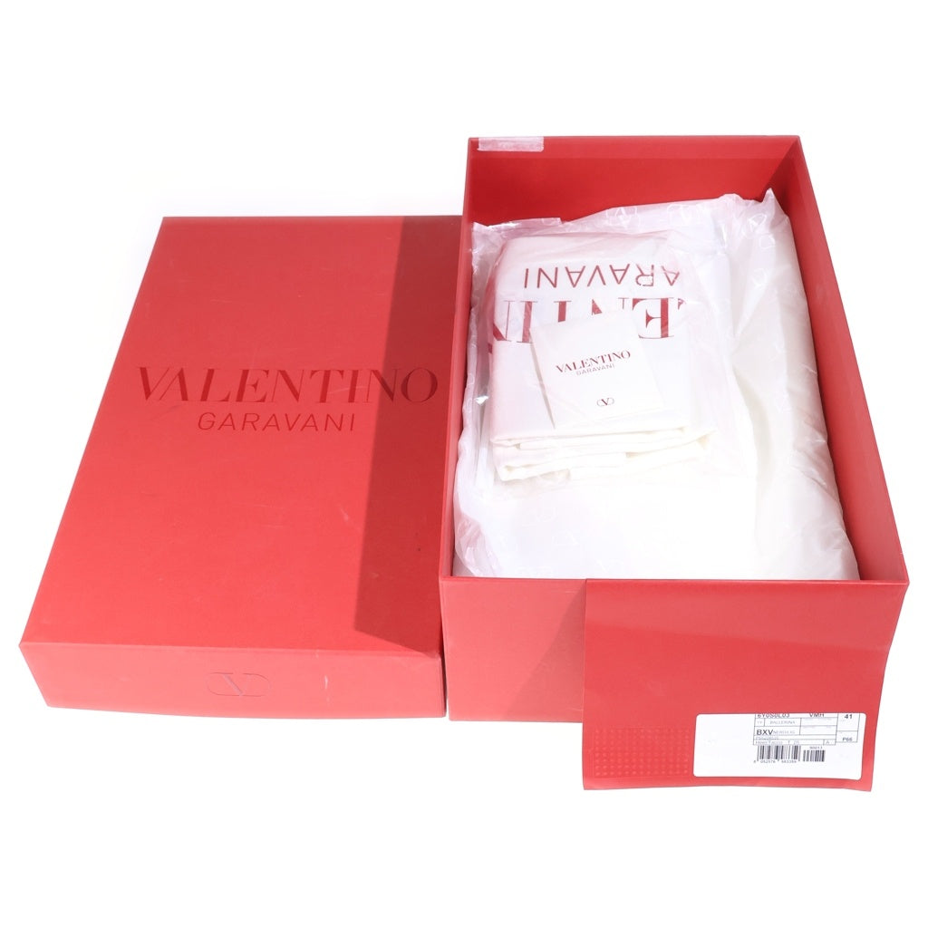 Valentino Giuliattini(ヴァレンチノ ジュリアティー二) ヴァレ ドゥ ロワ キッドスキン バレリーナ パンプス ブラック×ブラウン レザー 41
