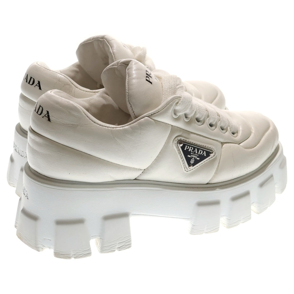 PRADA モノリススニーカー 36 プラダ モノリス レザー スニーカー 36 レディース ブラック 119