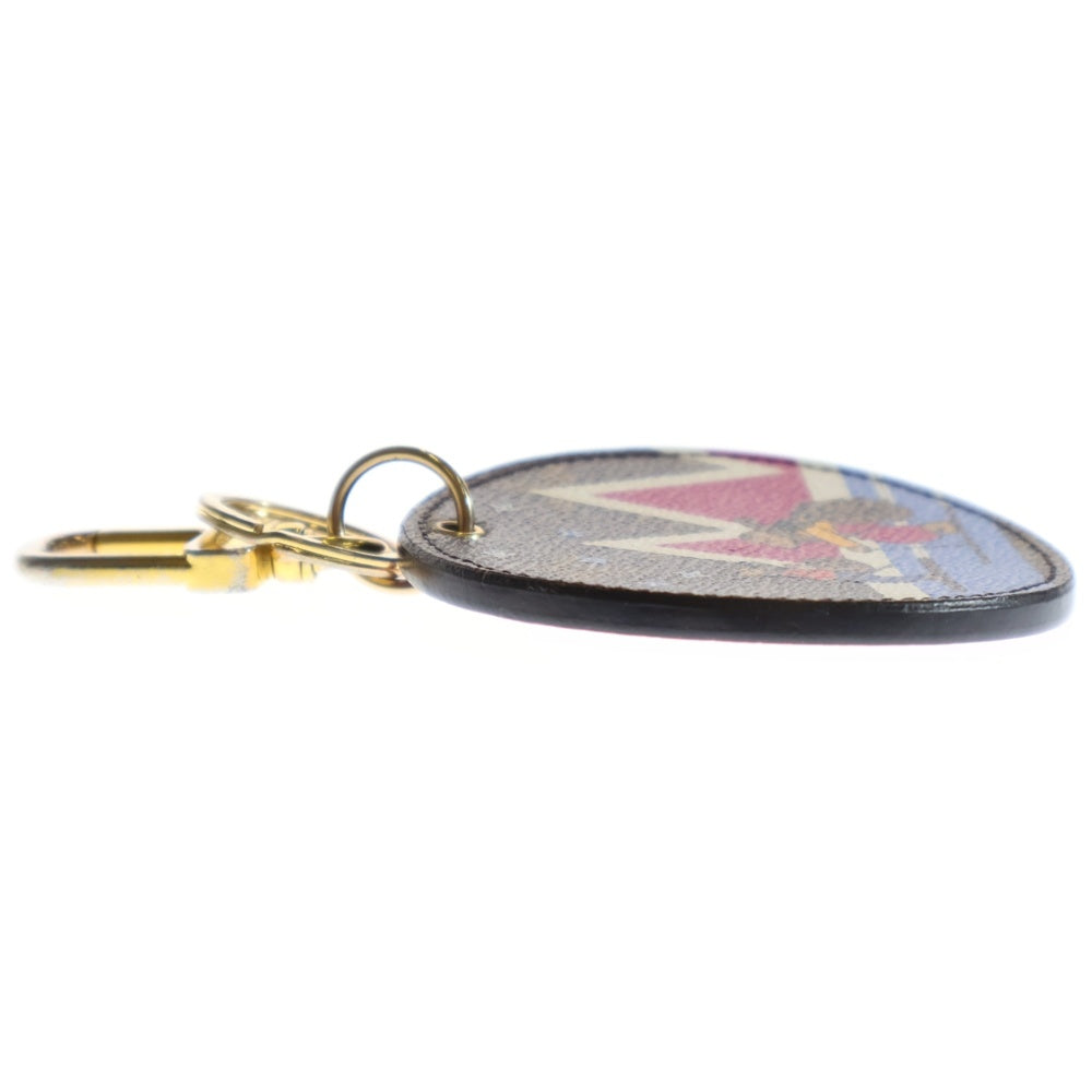 LOUIS VUITTON(ルイヴィトン) モノグラム ポルトクレ クリスマ スキーベア キーホルダー バッグチャーム ブラウン PVC M63756 ゴールド金具 レディース