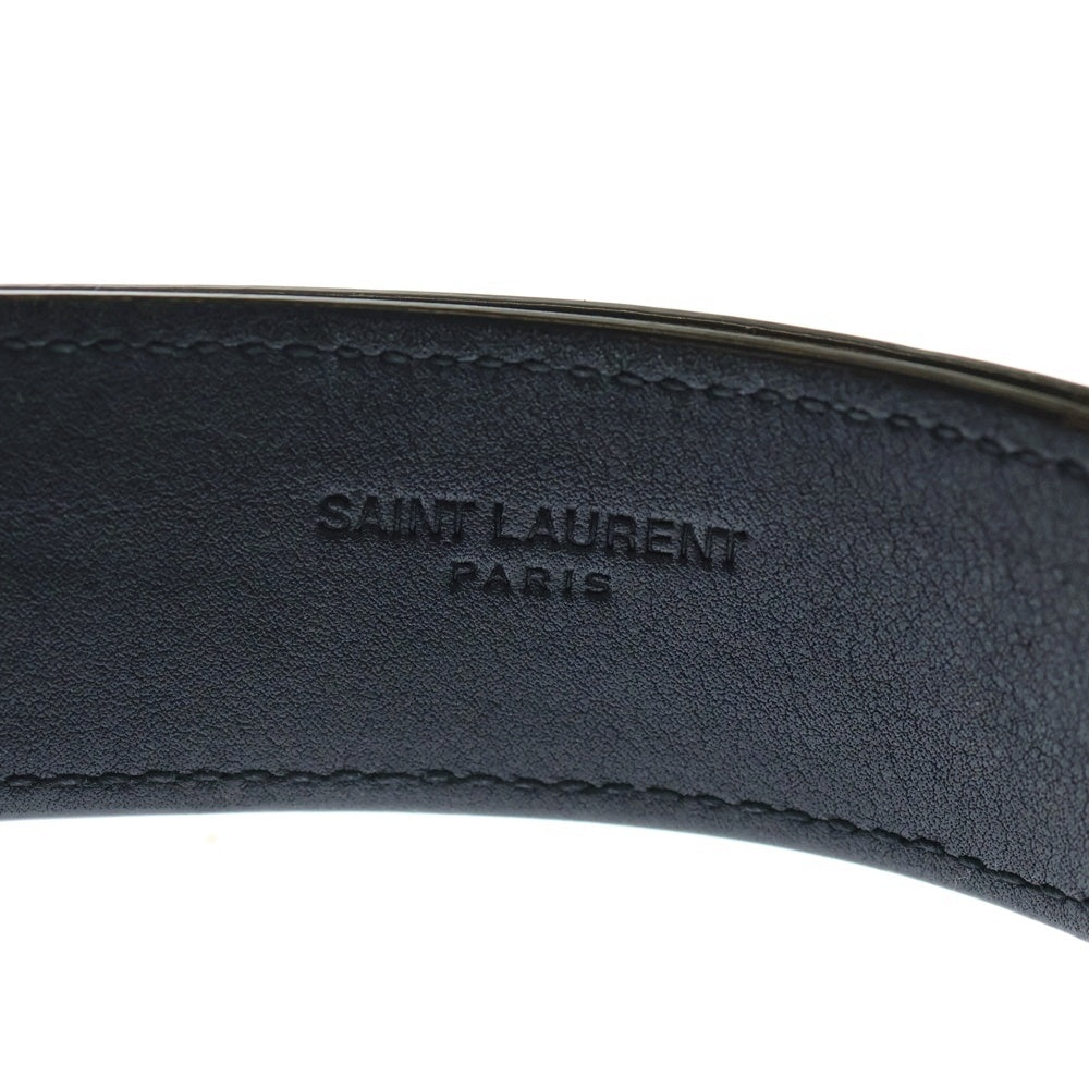SAINT LAURENT PARIS(サンローランパリ) Y.S.L ベルトバッグ ショルダーバッグ ボディバッグ クラシックモノグラム ブラック グレインドプードル エンボスレザー 589959 ゴールド金具 レディース