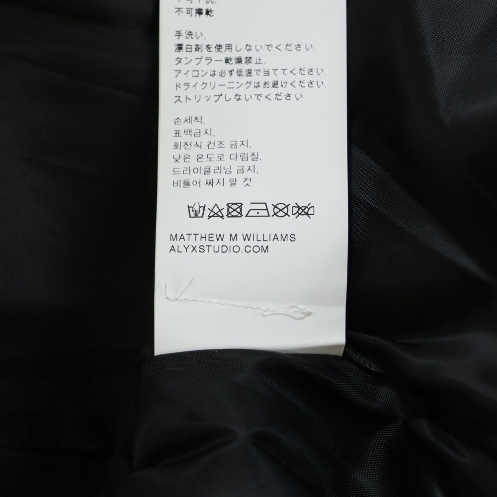 1017 ALYX 9SM(アリクス) コブラバックルベルト付き ダブルブレスト ナイロン テーラードジャケット ブラック レディース