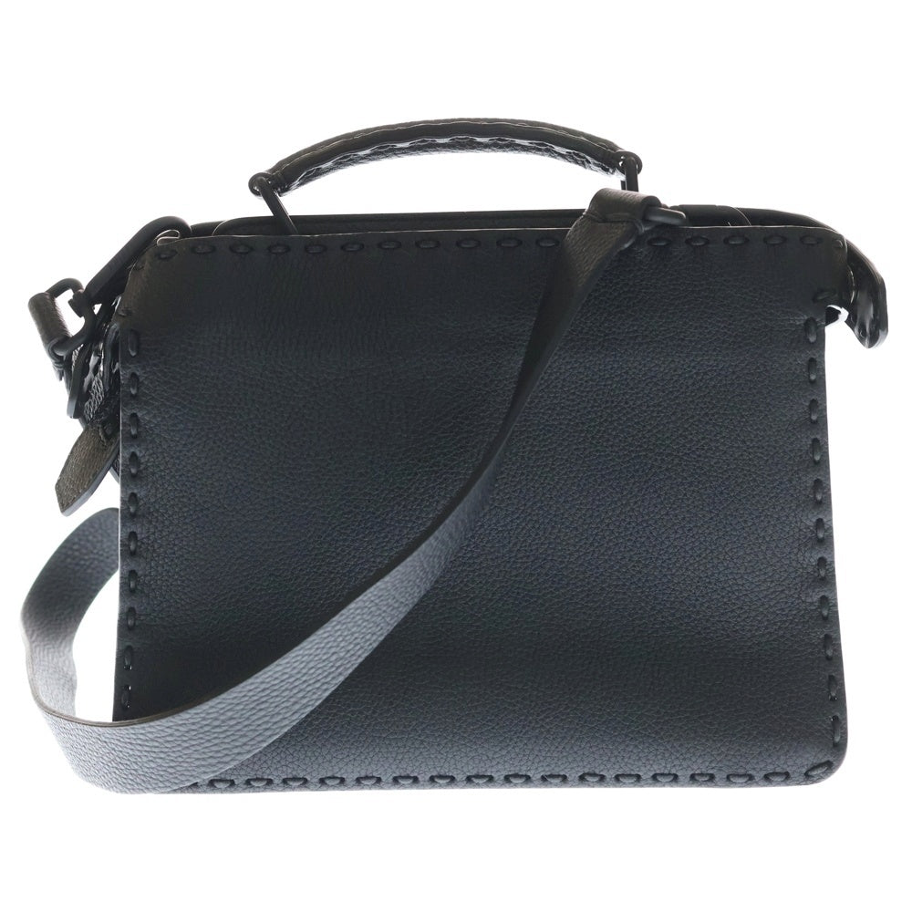 FENDI(フェンディ) ピーカブー アイシーユー スモール 2WAYハンドバッグ ショルダーバッグ ブラック レザー 7VA530 ブラック金具 レディース