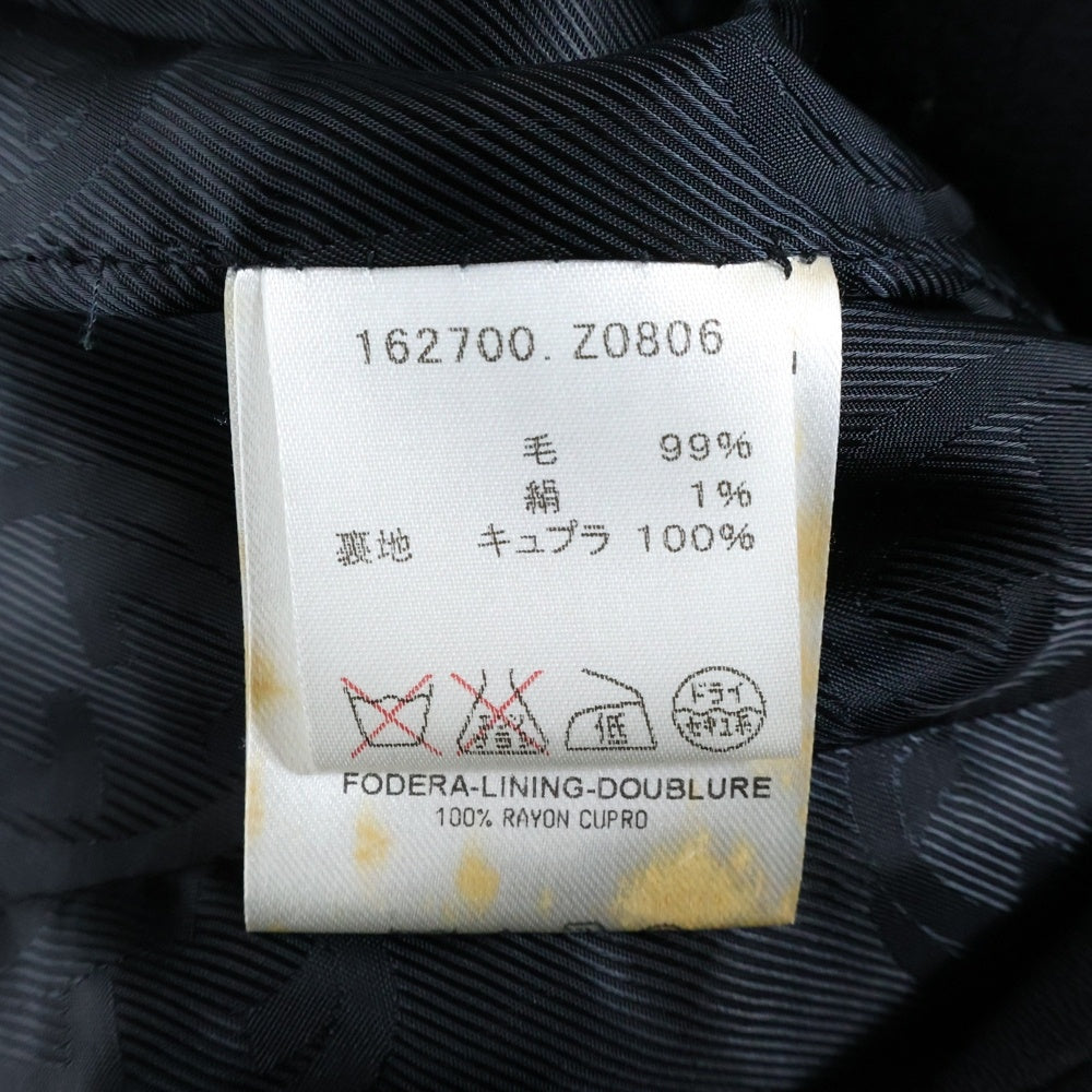 GUCCI(グッチ) 裏地インターロックG 総柄 ウール ダブルブレスト マルチポケット チェスターコート ブラック 162700 レディース