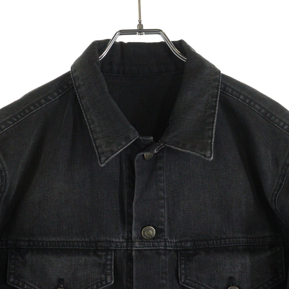 GUCCI(グッチ) 17SS ドラゴンバック刺繍 デニム トラッカージャケット ブラック 452549