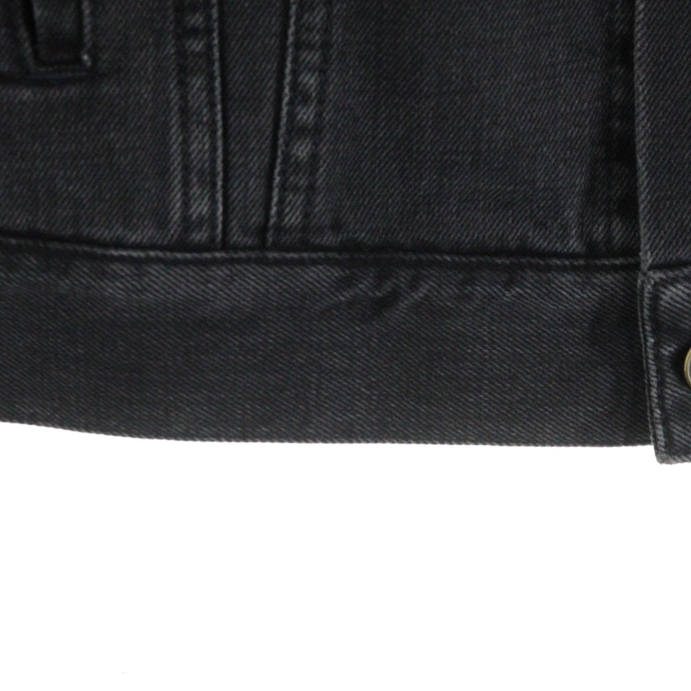 GUCCI(グッチ) 17SS ドラゴンバック刺繍 デニム トラッカージャケット ブラック 452549