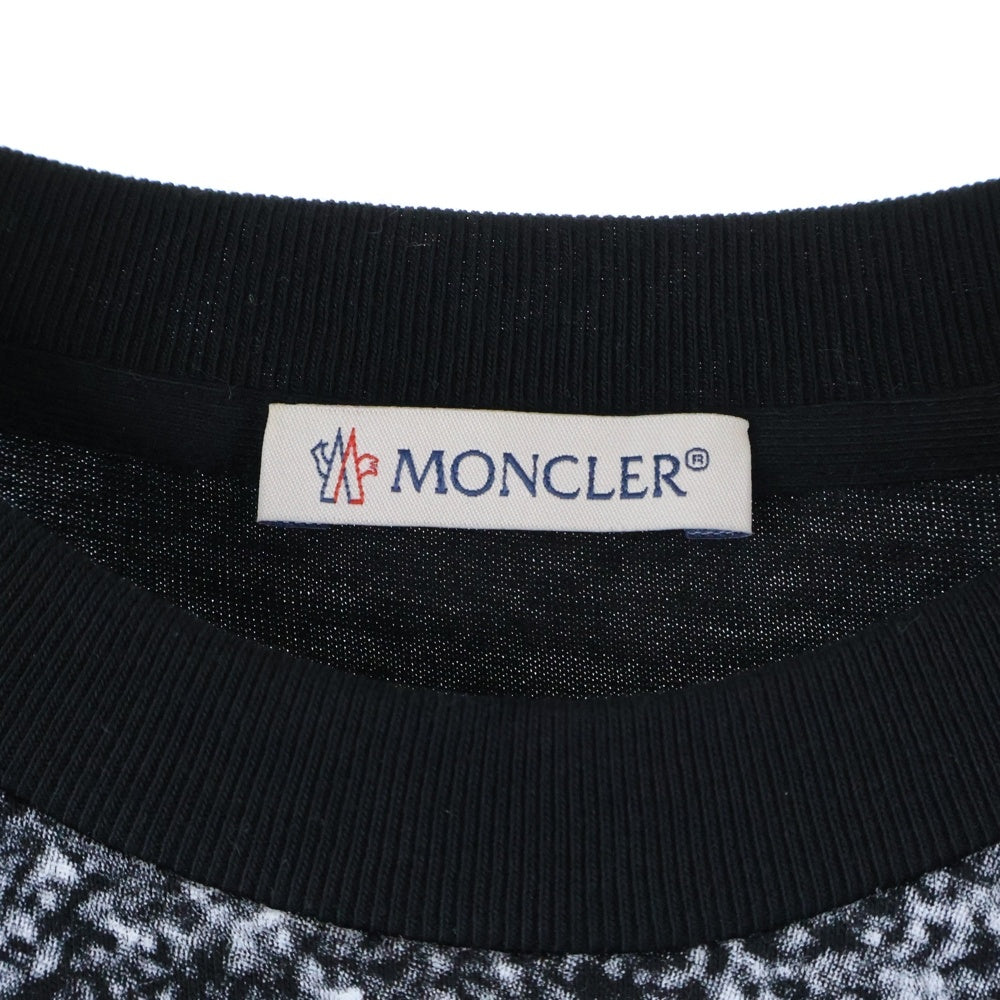 MONCLER(モンクレール) グラフィックロゴプリント クルーネック 半袖Tシャツ カットソー ブラック G10938C7B310 829FB