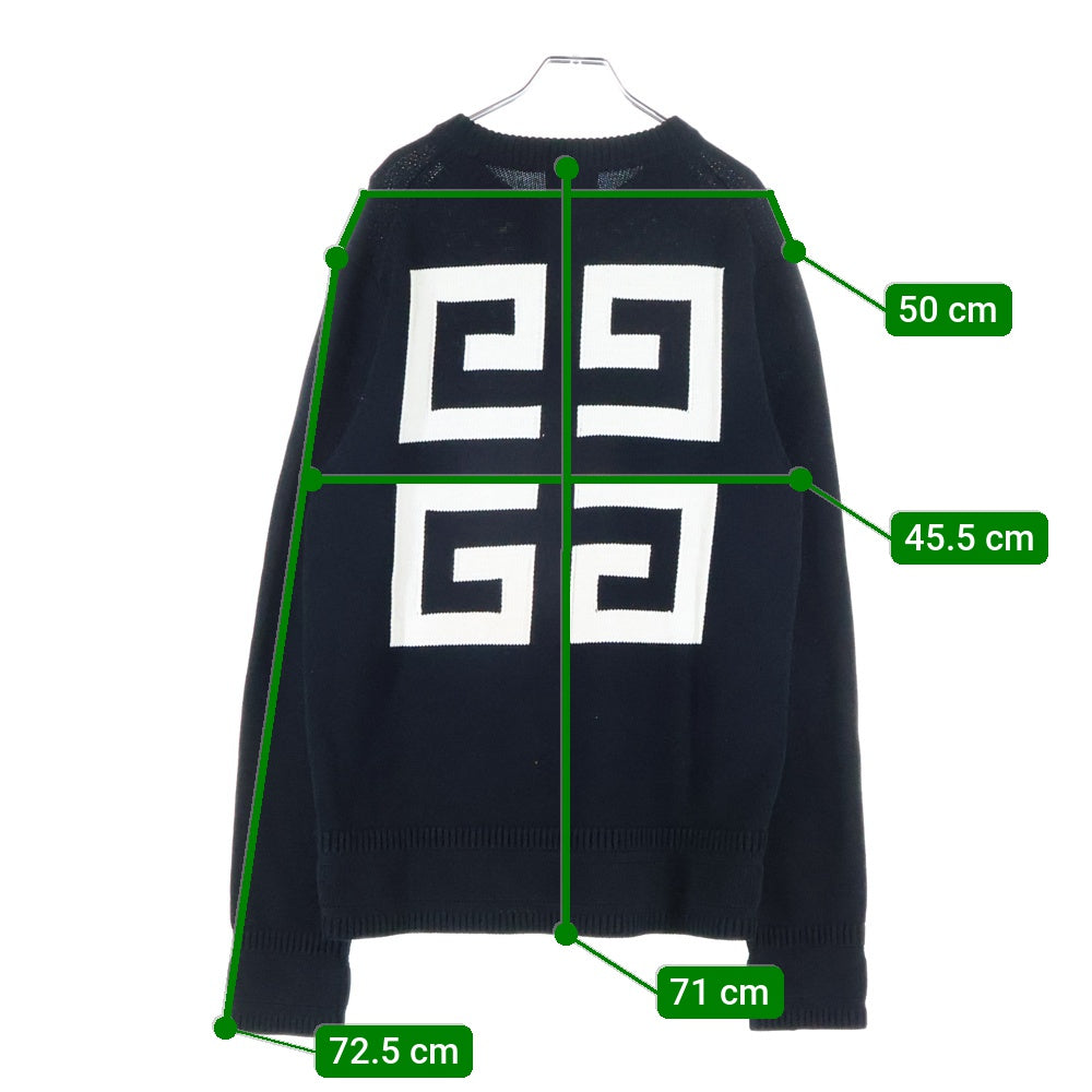 ジバンシー　GIVENCHY 4Gロゴ　総柄　総ロゴ　ロゴ　ニット　セーター ジバンシーGIVENCHY 4Gロゴ総柄総ロゴロゴニットセーター