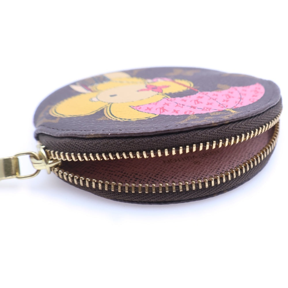 LOUIS VUITTON(ルイヴィトン) モノグラム ポルトモネ ロン ヴィヴィエンヌ ブラウン イエロー PVC コインケース M69057 ICタイプ レディース