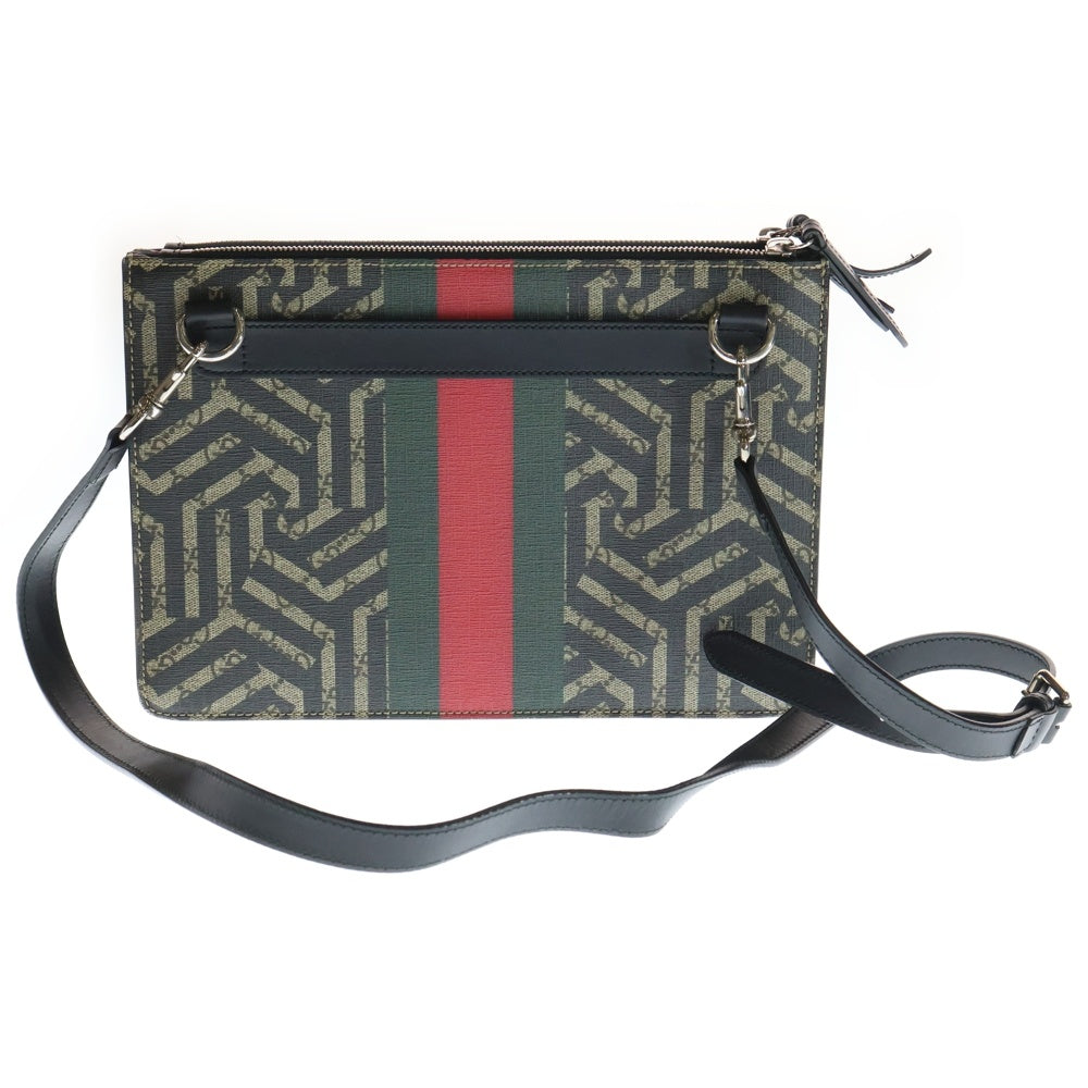 【極美品】GUCCI ショルダーバッグ GGスプリーム メッセンジャー GUCCI(グッチ) GGスプリーム 蜂 カレイド ウェブ メッセンジャーバッグ