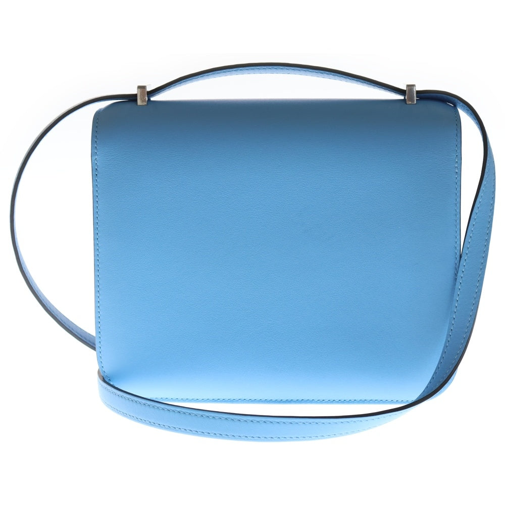 HERMES(エルメス) コンスタンス3 ミニ ブルーアトール スイフト レザーショルダーバッグ SV金具 K刻印 レディース