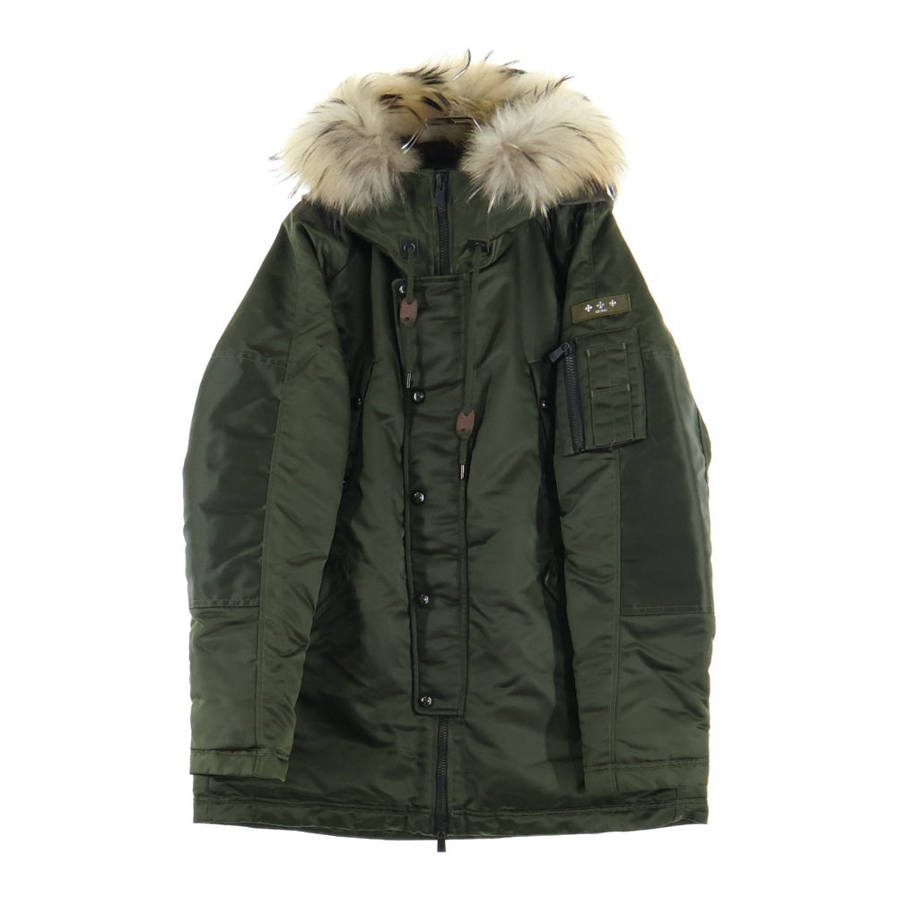 TATRAS(タトラス) PETRONIO ペトロニオ ファー フーデッド ジップアップ ダウンジャケット カーキ MTA19A4571